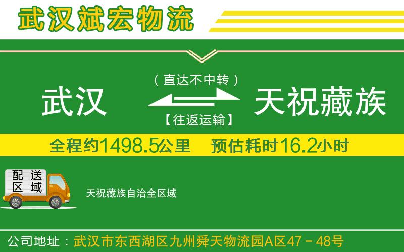 武漢到天祝藏族自治物流公司