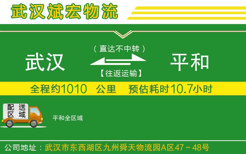 武漢到平和物流公司