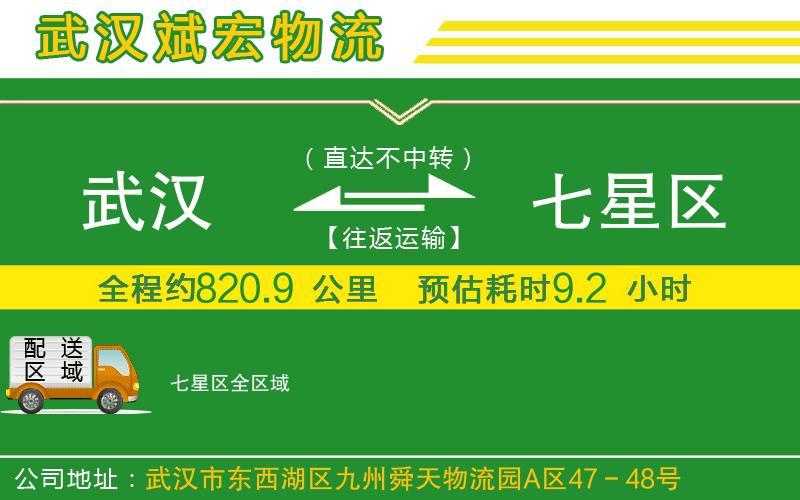 武漢到七星區(qū)貨運公司