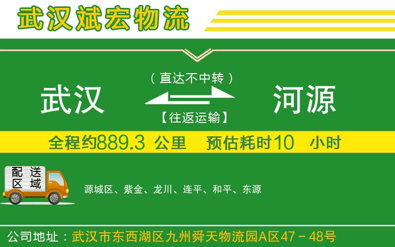 武漢到河源貨運專線