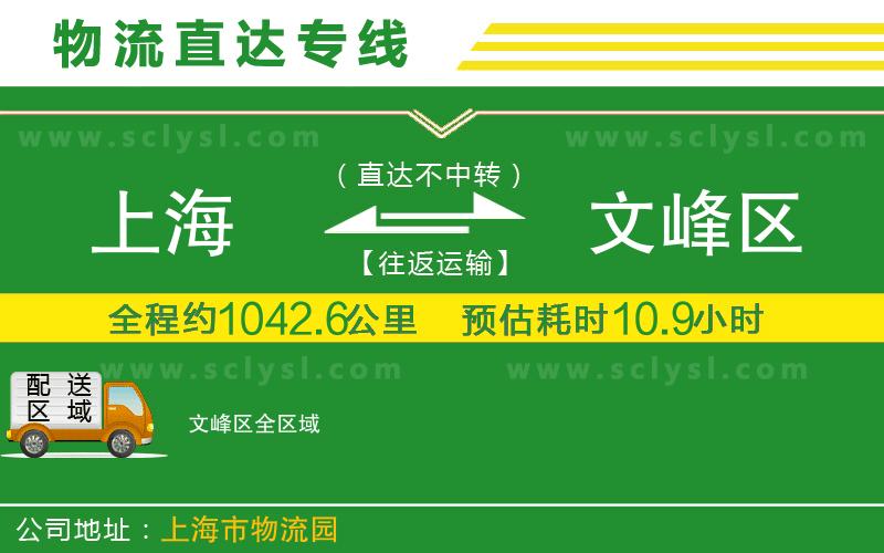 上海到文峰區(qū)物流專線