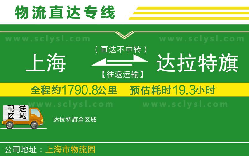 上海到達拉特旗物流專線