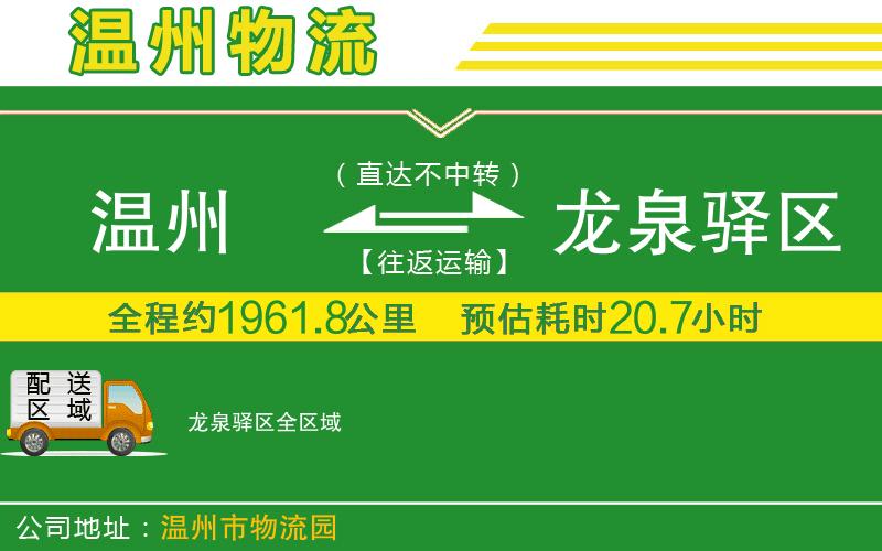 溫州到龍泉驛區(qū)貨運公司