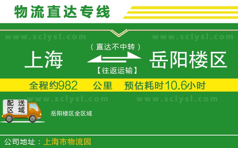 上海到岳陽樓區(qū)物流專線