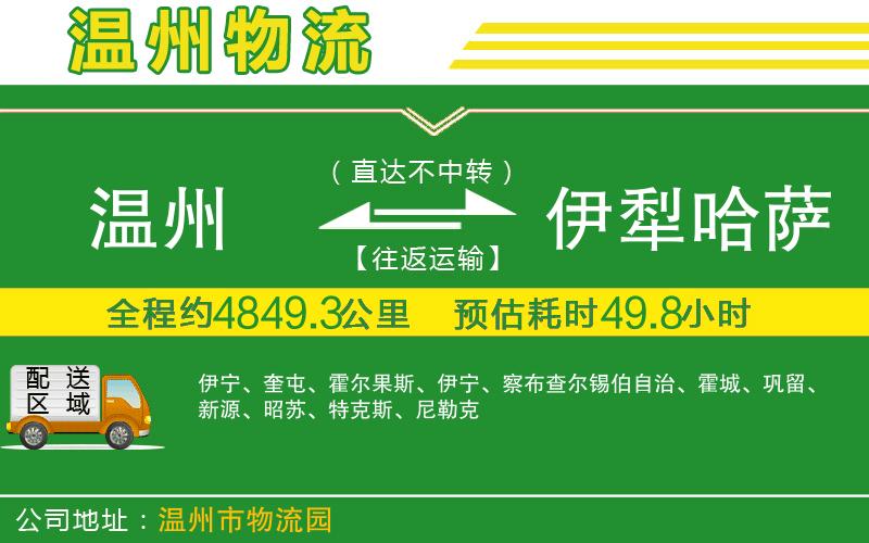 溫州到伊犁哈薩克自治州貨運專線